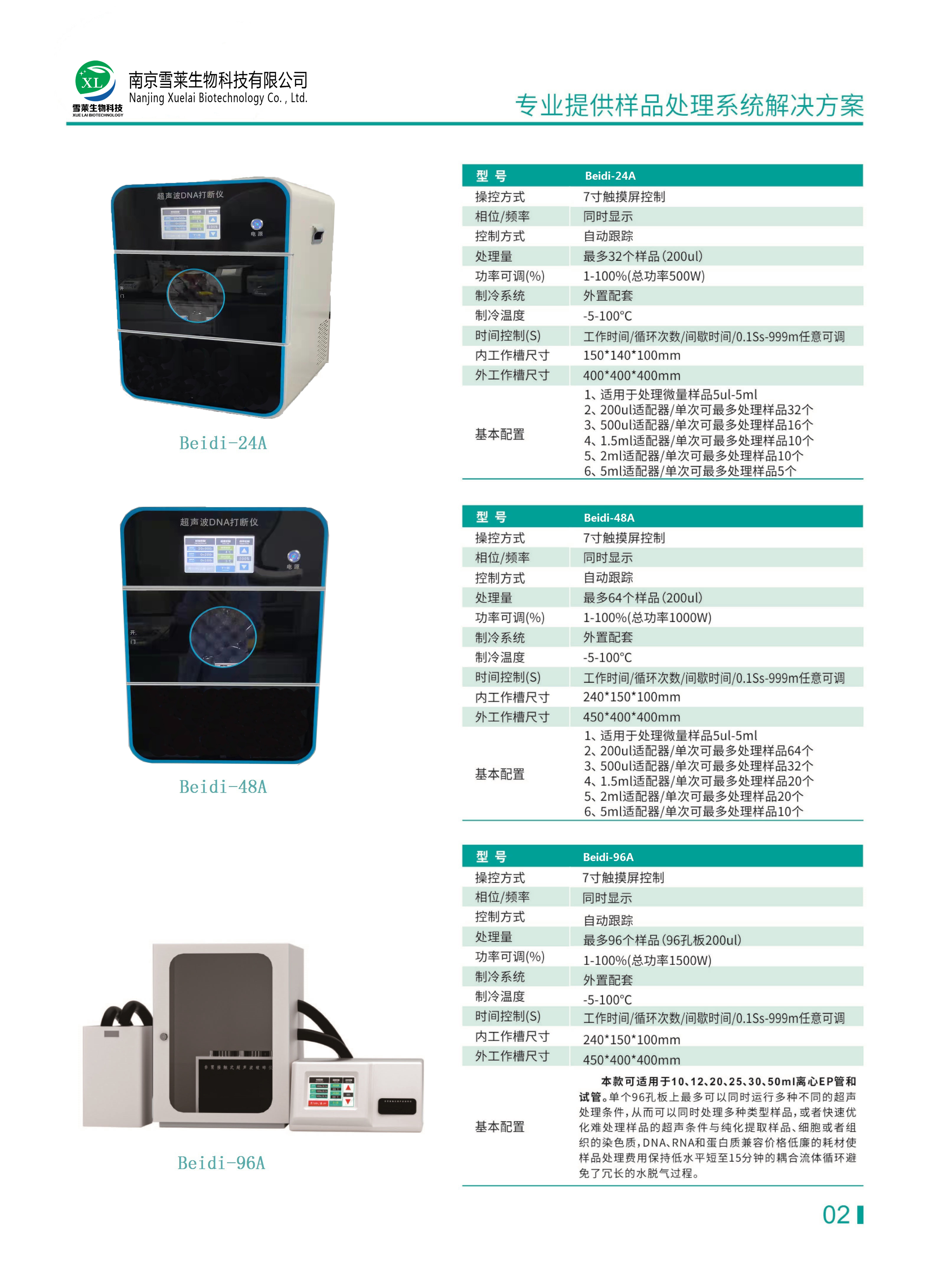 超声波DNA打断仪 非接触式DNA细胞破碎仪beidi-24A/48A/96A(图1)