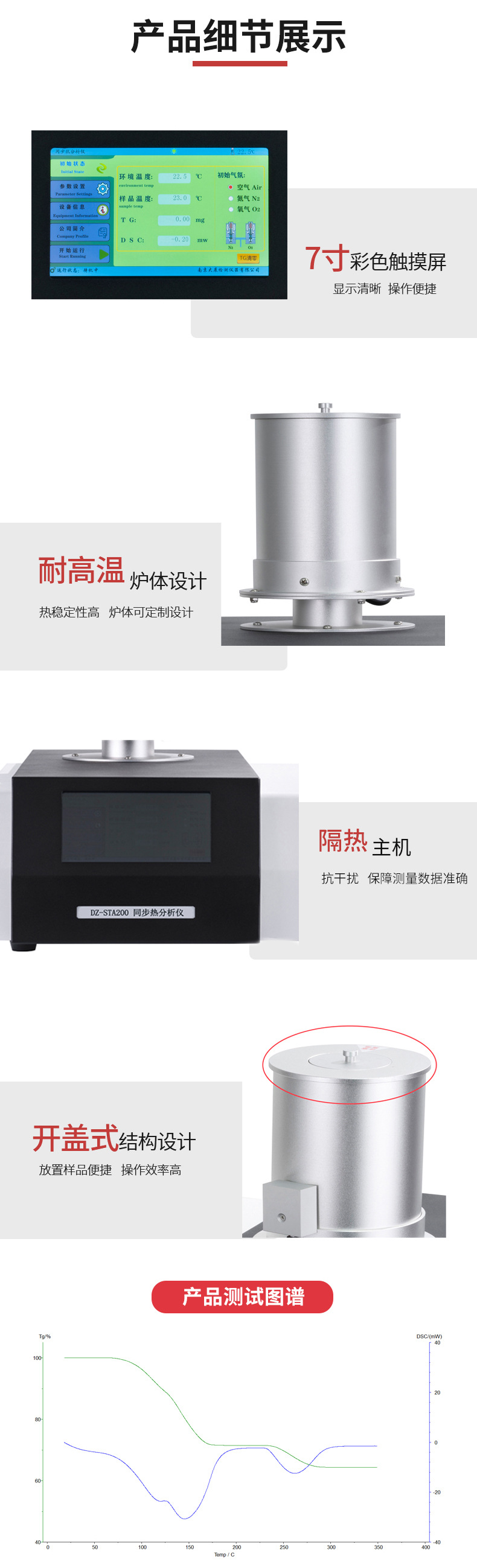 DZ-STA200同步热分析仪-南京雪莱生物科技有限公司(图3) O1CN01uArFSZ1BtsLy6vt4d_!!2211793510004-0-cib.jpg